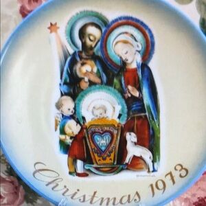 Hummel Vintage Christmas 1973 "The Nativity" Collector 7.5" Plate with Box